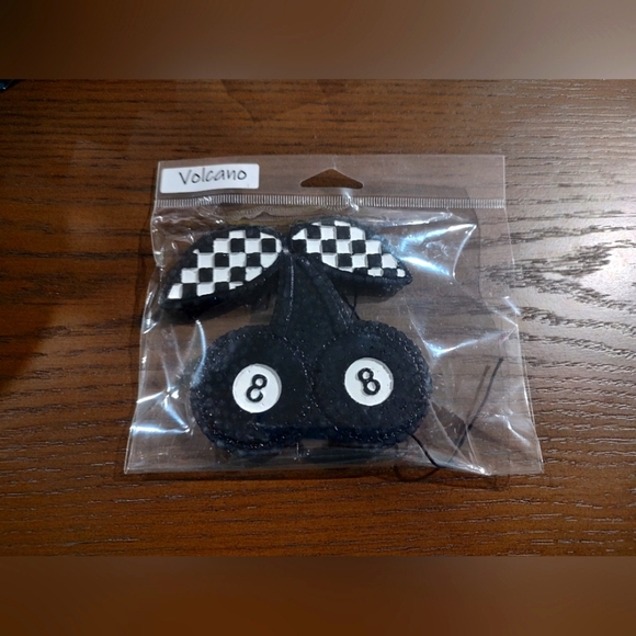 Black and White Checkered Hanging Car Freshie - Picture 1 of 1